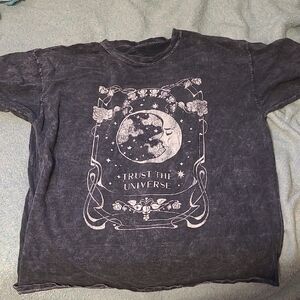 Pretty Rebellious Cosmic Graphic Tee - Black